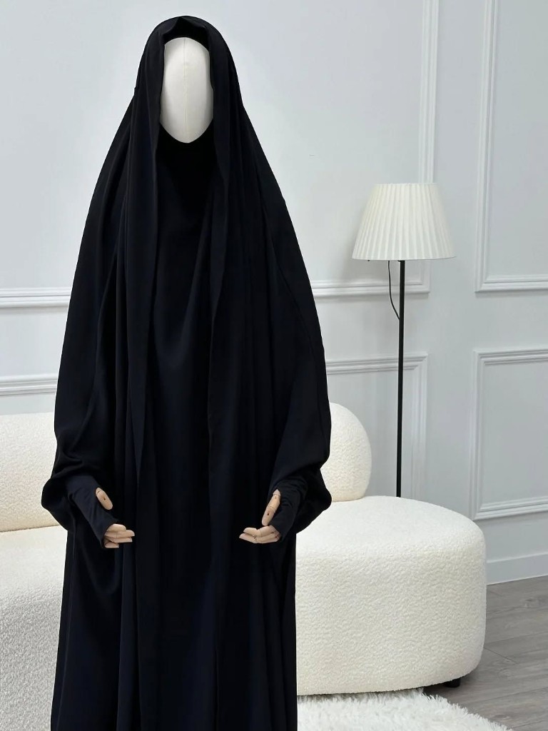 Full-Length Abaya with Thumbhole Cuffs